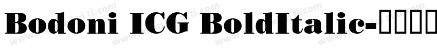 Bodoni ICG BoldItalic字体转换